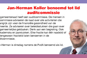 Jan-Herman is lid geworden van de auditcommissie